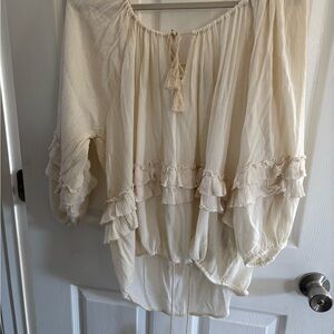 Ralph Lauren Cream Textured Blouse